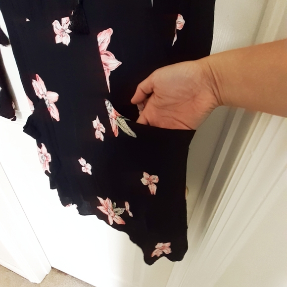 Reformation Black Floral Mini Dress - Picture 7 of 14